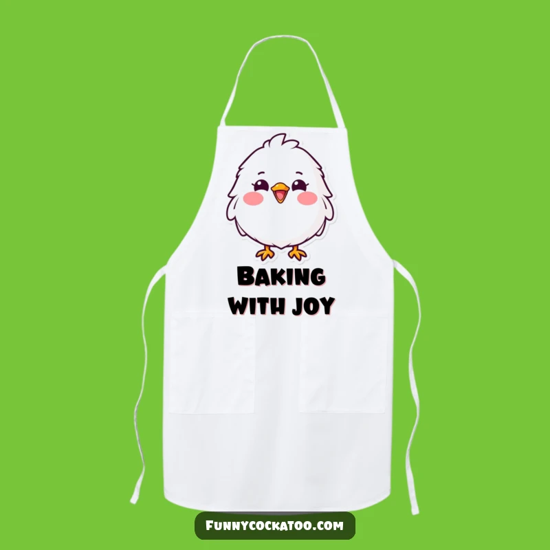 Funny Fluffy Bird Apron: Cheerful Kitchen Style, Pink Cheeks - A Hilarious Funny Gift