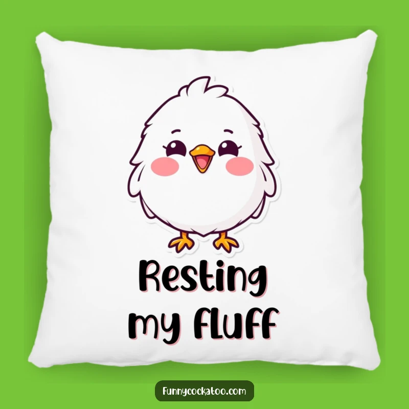 Funny Fluffy Bird Pillow: Soft Comfort, Cheerful Grin, Perfect Funny Gift Accent