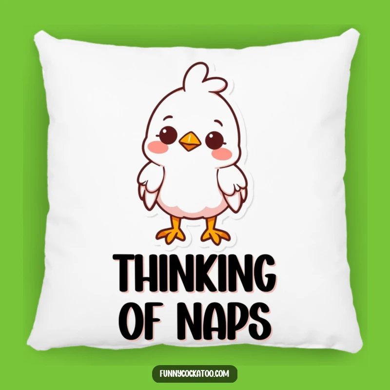 Funny Cute Fowl Pillow: Cozy Curiosity, Small Smile - Perfect Funny Gift Accent