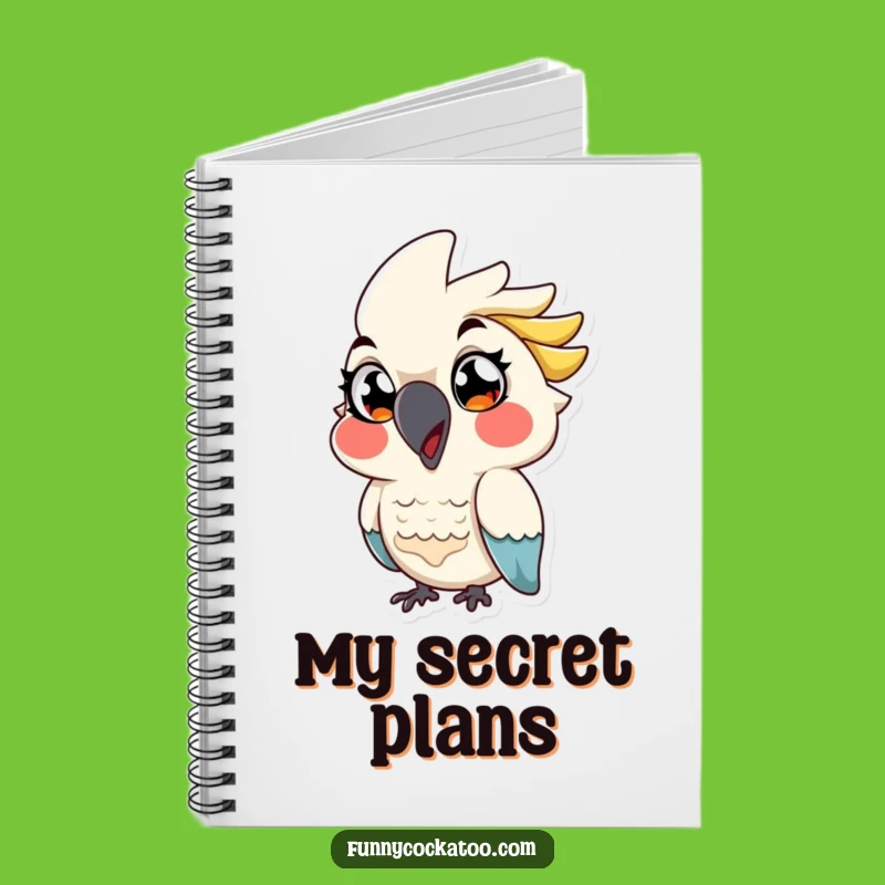 Funny Cockatoo Notebook: Winking Notes, Exaggerated Eyes - Ideal Funny Gift for Writers